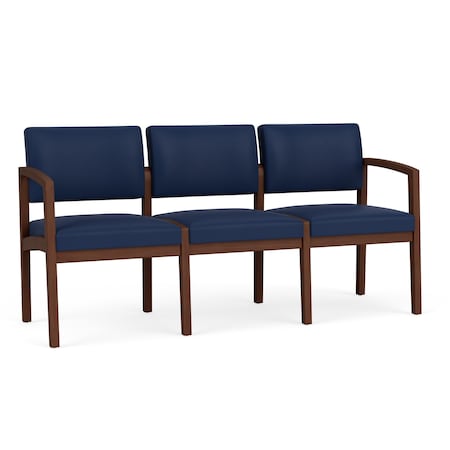 Lesro 3 Seat Tandem Seating W/ No Center Arms, 65 in W 26 in L 31.5 in H, Lenox Series LW3101